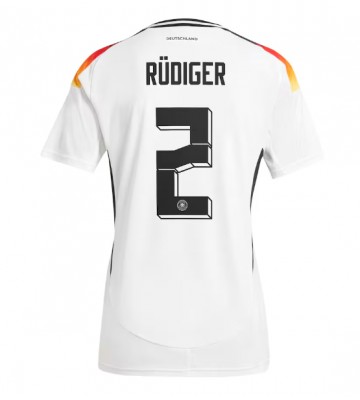 Lacne Ženy Futbalové dres Nemecko Antonio Rudiger #2 ME 2024 Krátky Rukáv - Domáci
